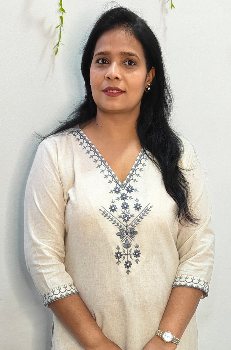 OFF - WHITE KHADI COTTON SUIT SET