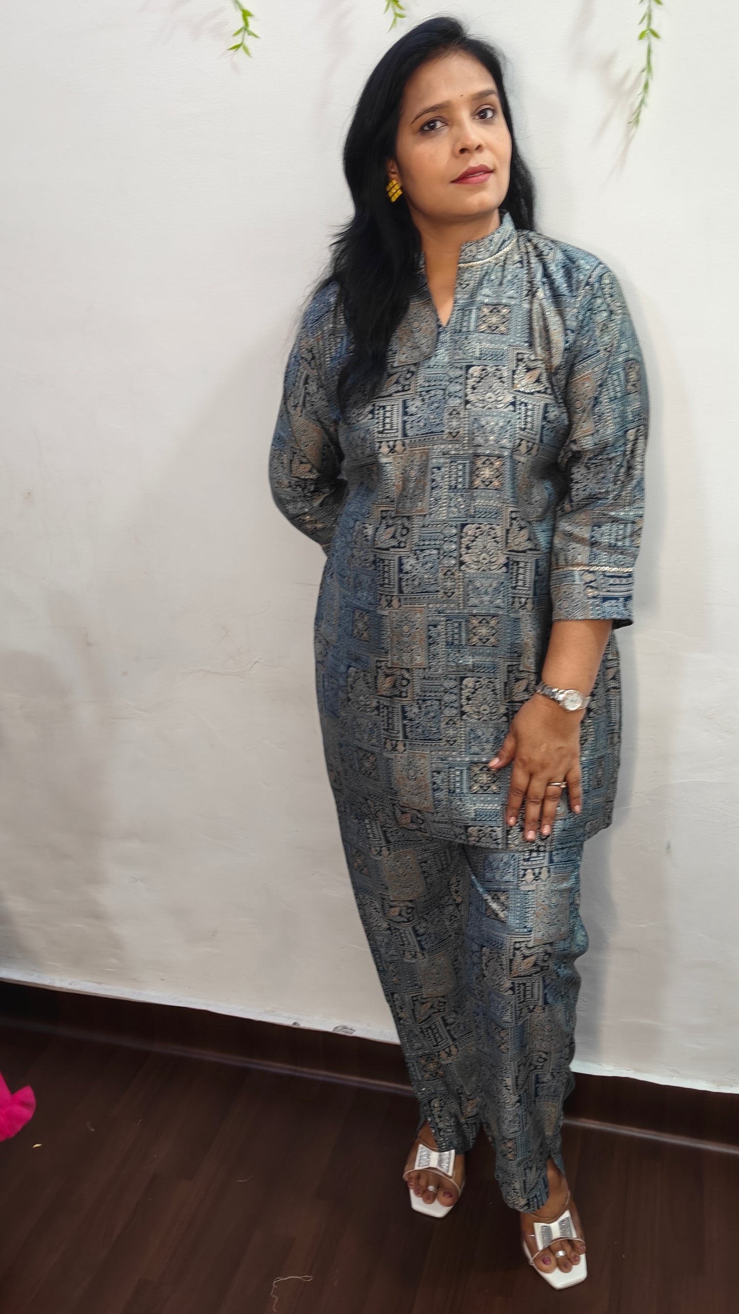 BAURA PRINTED TUNIC WITH PANT CO-ORDS SET