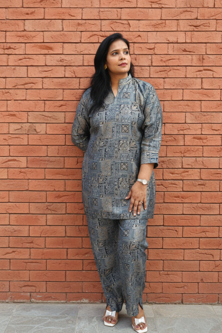 BAURA PRINTED TUNIC WITH PANT CO-ORDS SET
