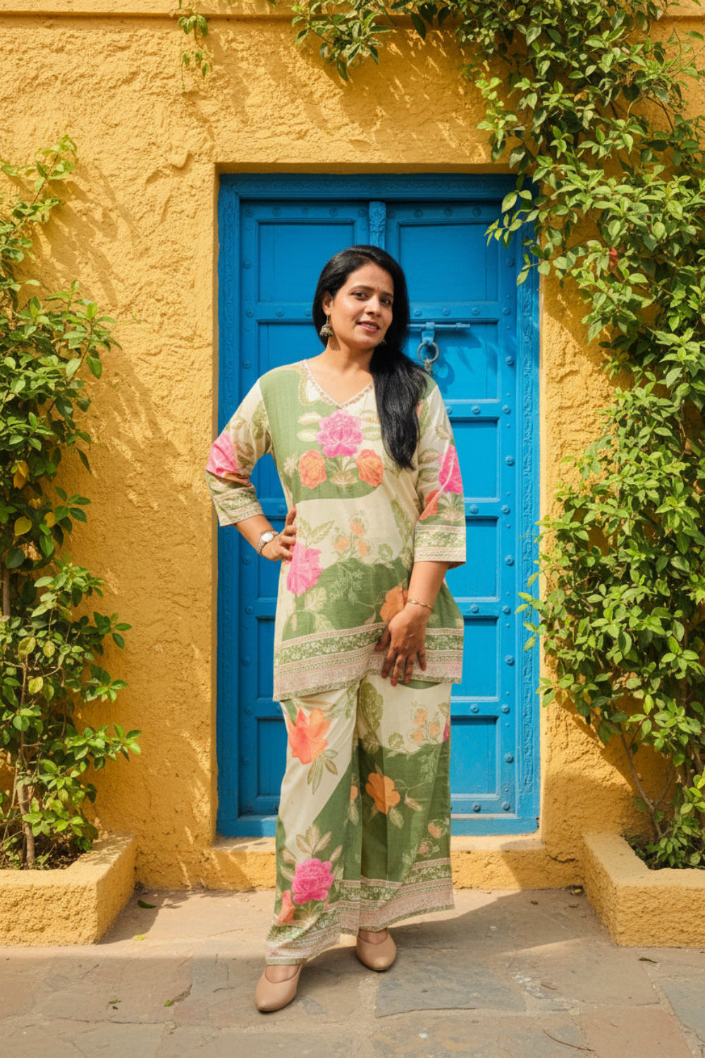 Office Wear Cotton Co-Ord Set