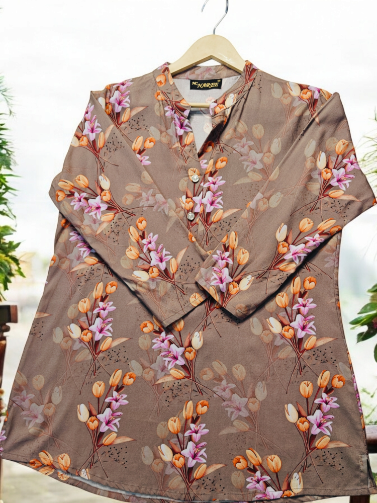 TAUPE AURA SHORT KURTI