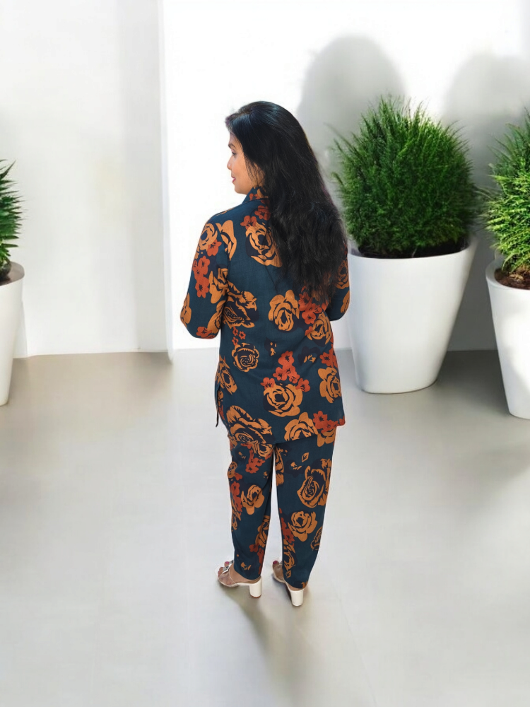 3D PRINTED RAYON CO-ORD SET