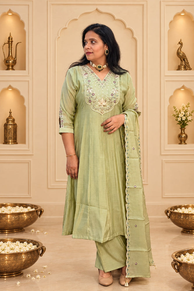 Pista Green - Perfect for  Mehndi , Karwa Chauth , Festival , Diwali , Navratri 