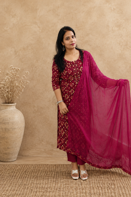 Daily Wear Muslin Suit Set 1