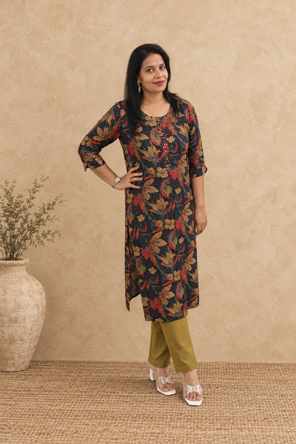 Green Muslin Suit Set 