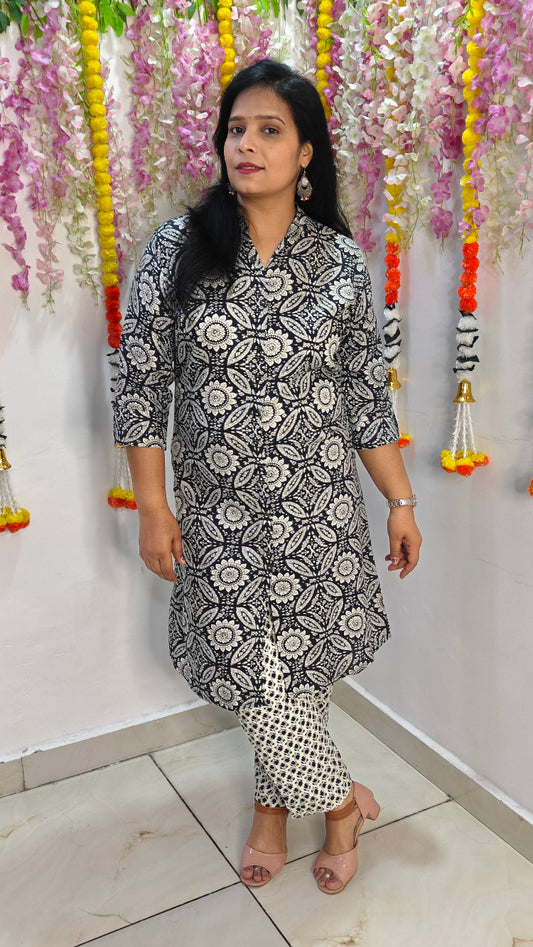 FLORAL PRINT RAYON CO-ORD SET