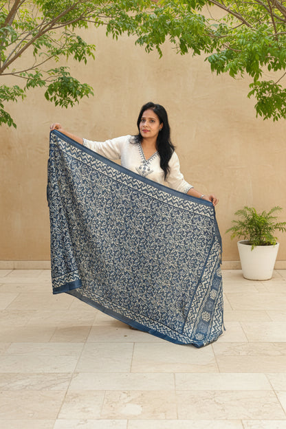 OFF - WHITE KHADI COTTON SUIT SET
