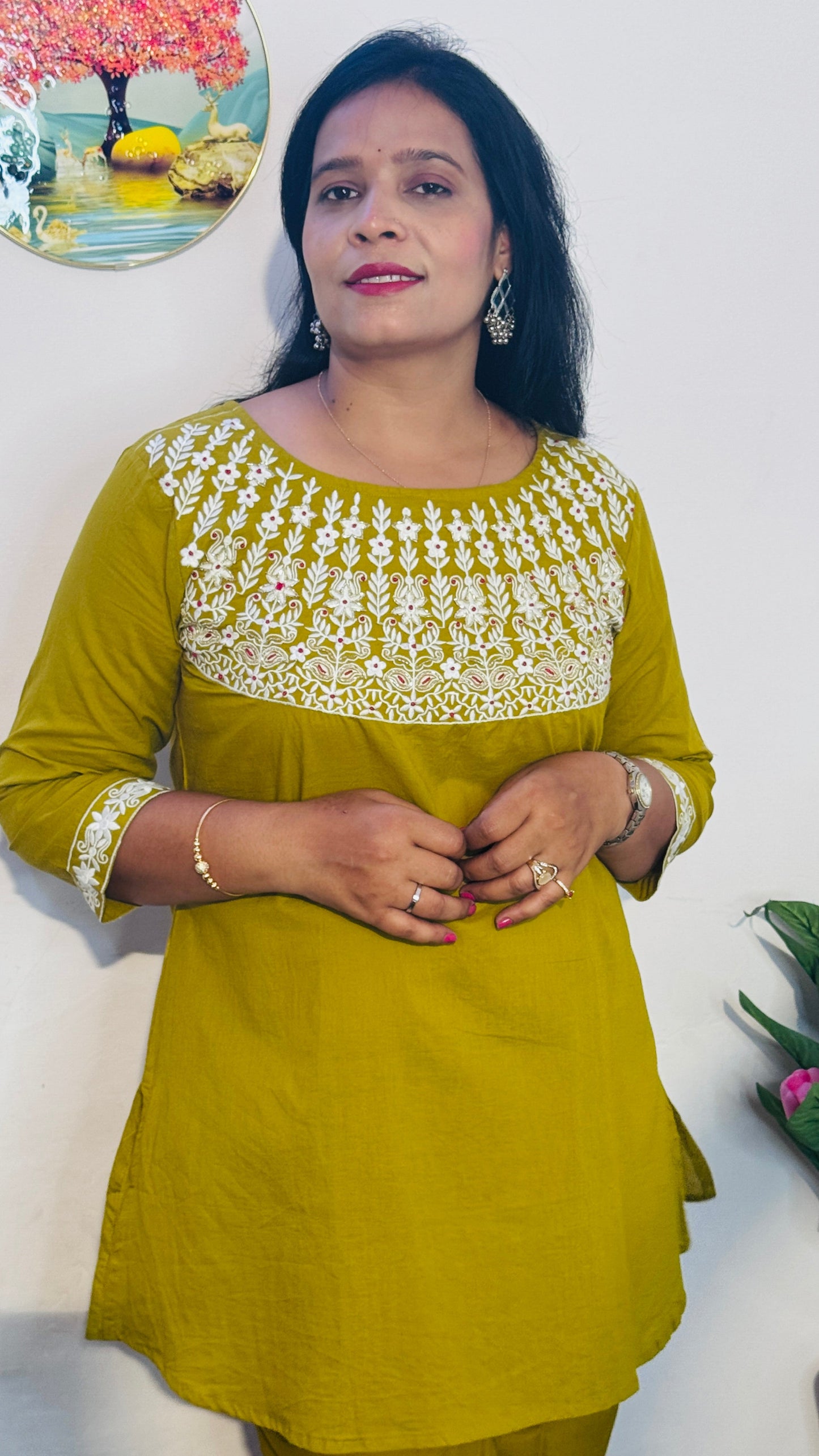 HEENA GREEN EMBROIDERED CO-ORD SET