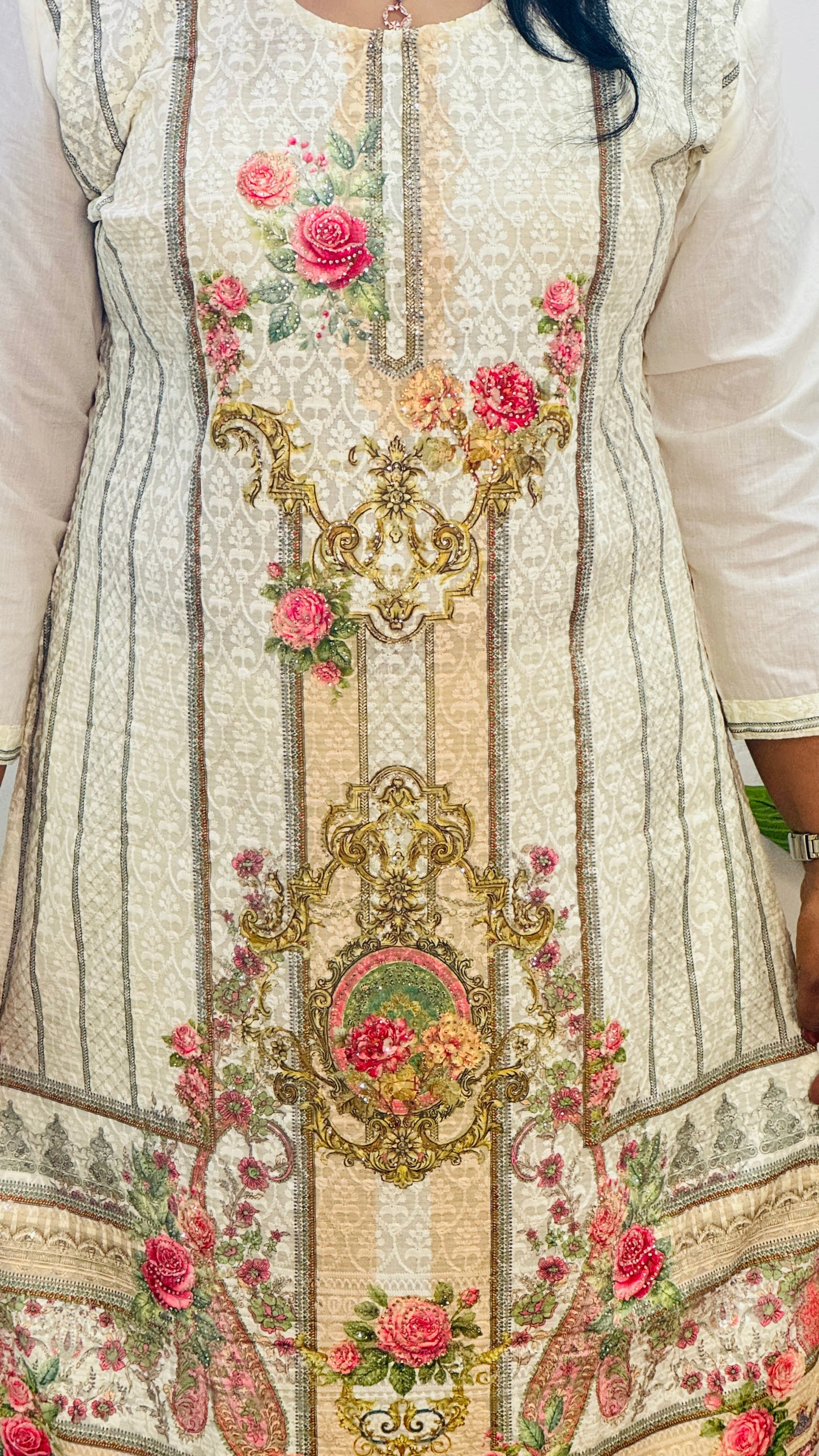 PASTEL YELLOW COTTON  SIFLY  SUIT SET WITH BEADS WORK |BHAVIAURA