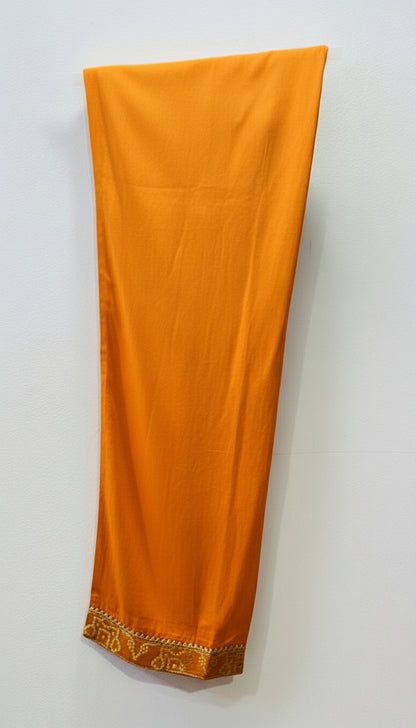 Mustard Rayon Embroidered Suit Set for Women