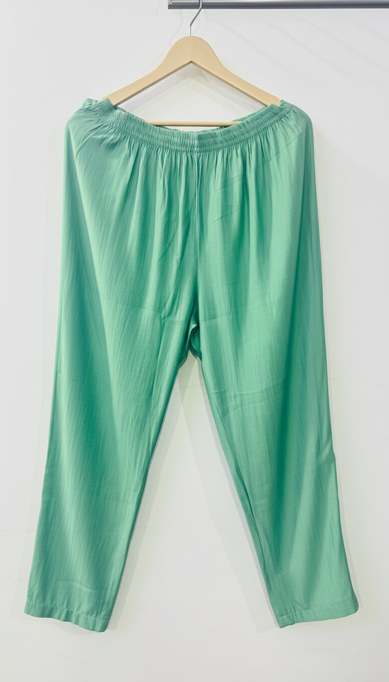 OLIVE GREEN MUSLIN SLIK EMBROIDERED CO-ORD SET