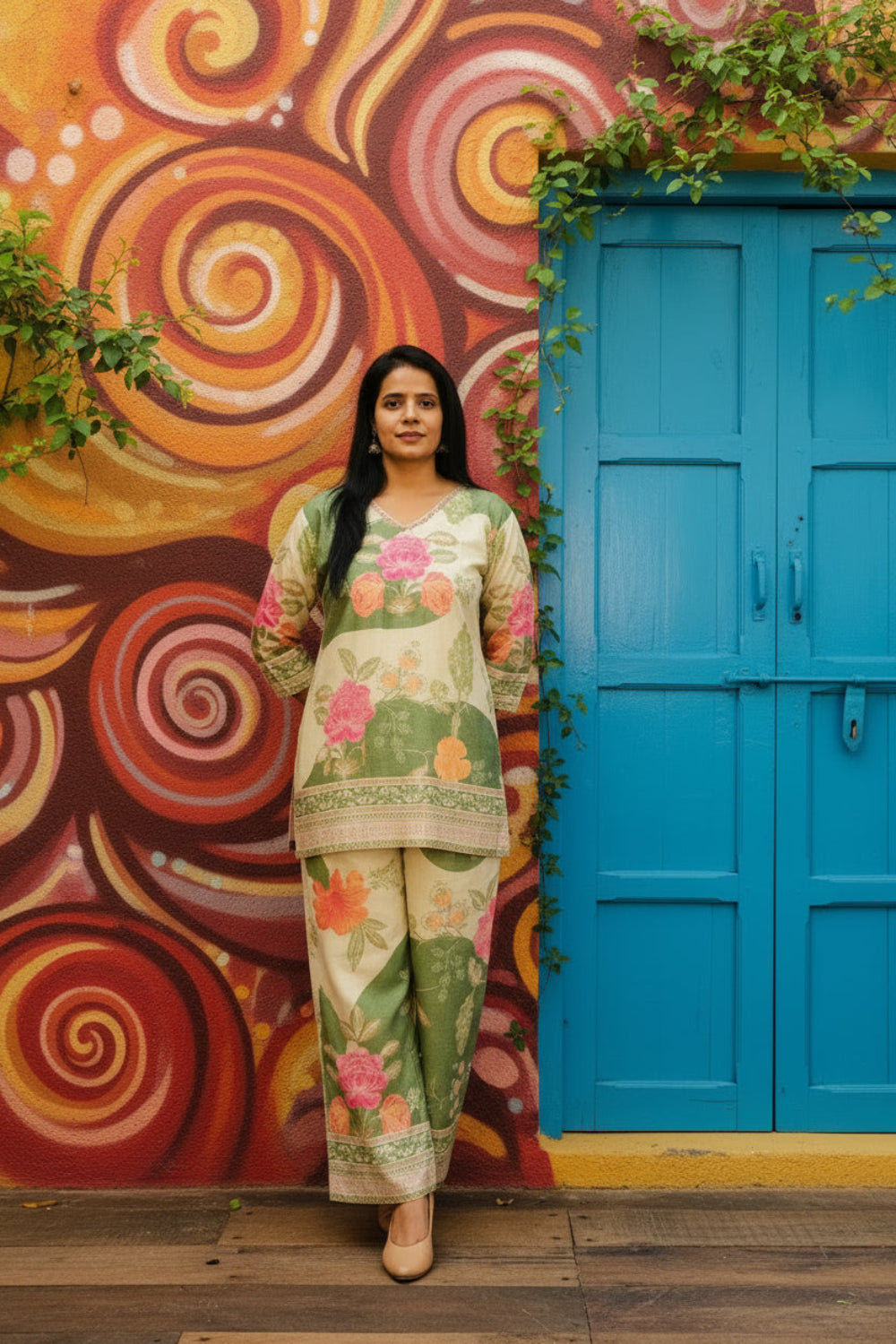 Office Wear Cotton Co-Ord Set 