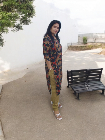 Printed Floral Muslin Suit Set