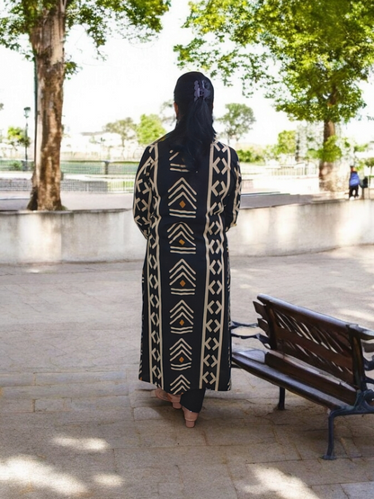Black Kurta Set with Real Mirror Work