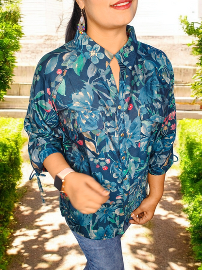 Muslin Digital Print Shirt Tunic