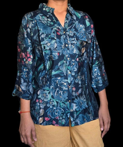 Muslin Digital Print Shirt Tunic